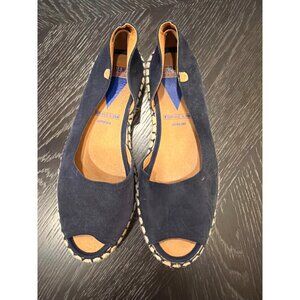 Verbenas Womens Navy Espadrille Open-Toe Shoes Size 39